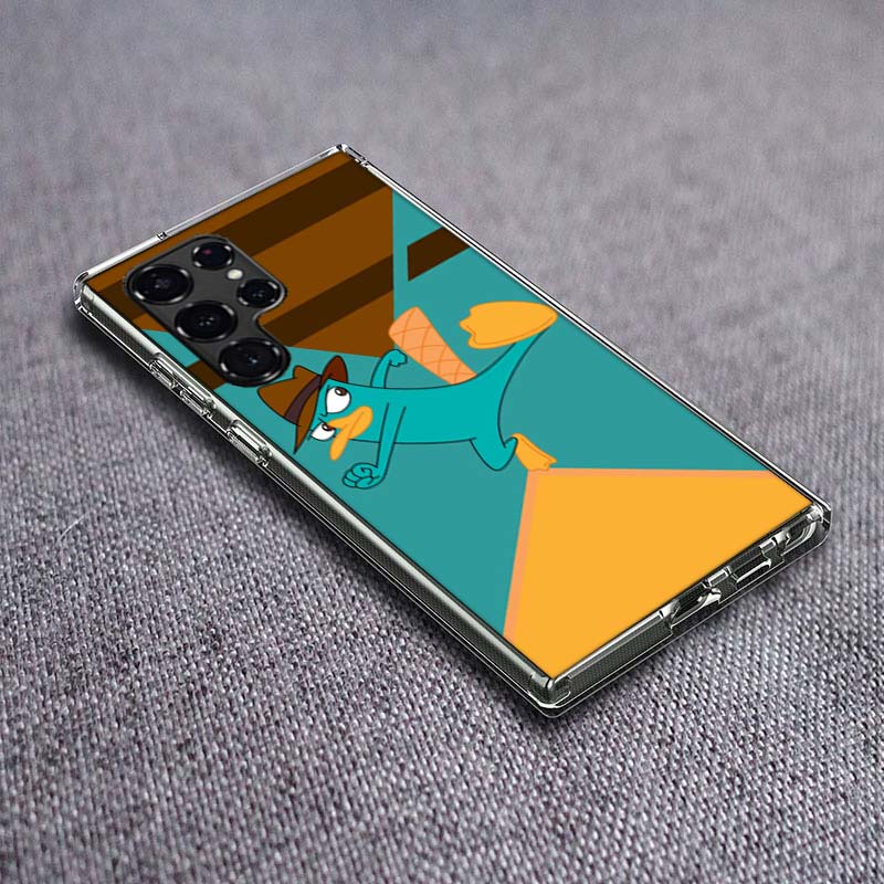 Cartoon Schnabeltier Perry Handyhülle Für Samsung Galaxy S24 S23 S21 S20 FE S22 S26 Ultra S25 Edge S10 Plus Hülle Klare TPU Capa