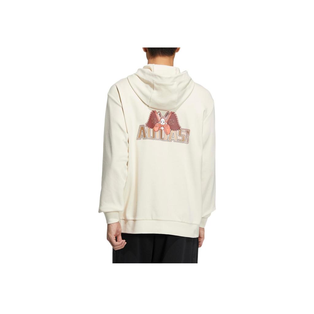 adidas Neo Cartoon Print Hoodie Long Sleeve Sweatshirt Men Tops Off-White IQ1591
