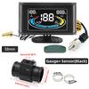 Digital 3 In 1 Car Oil Pressure Meter Water Temp Gauge Voltmeter With 26~40 Adapter(Optional) Universal LCD Gauge 12V 24V