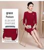 2023 Autumn Elegant Red Ruffled Two-Piece Slimming Dress for Young Mothers