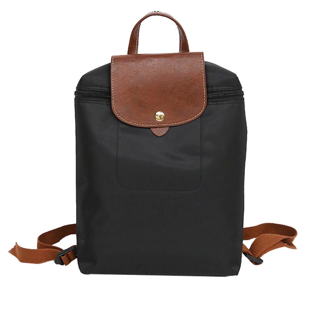 Leisure Travel Nylon Zipper Bag Student Backpack Folding Bag Shoulder Bag