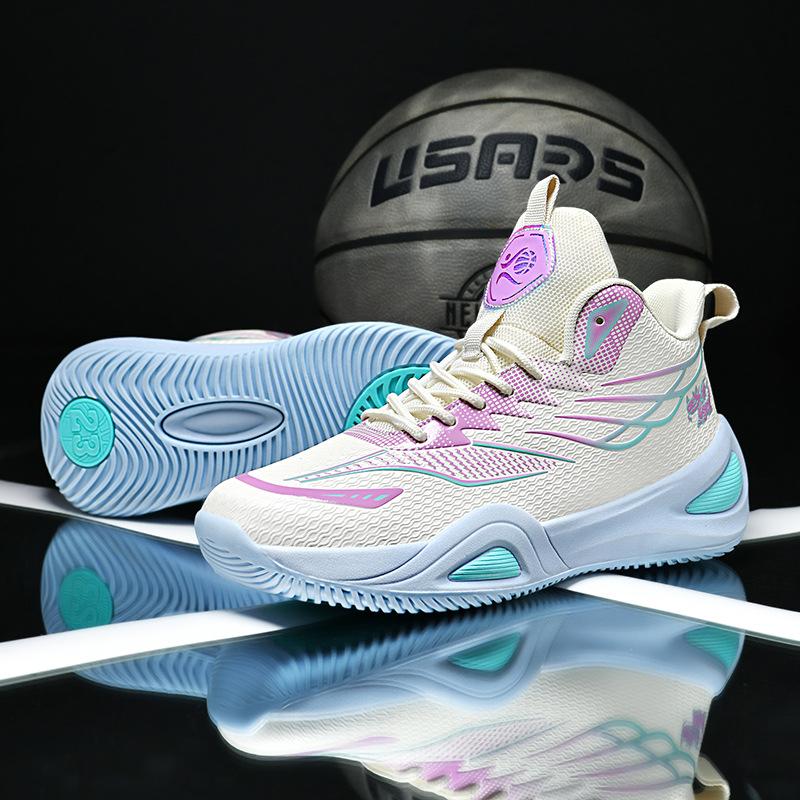 Basketball shoes autumn new couple sports shoes youth professional combat sneakers non-slip wear-resistant training shoes mandarin duck