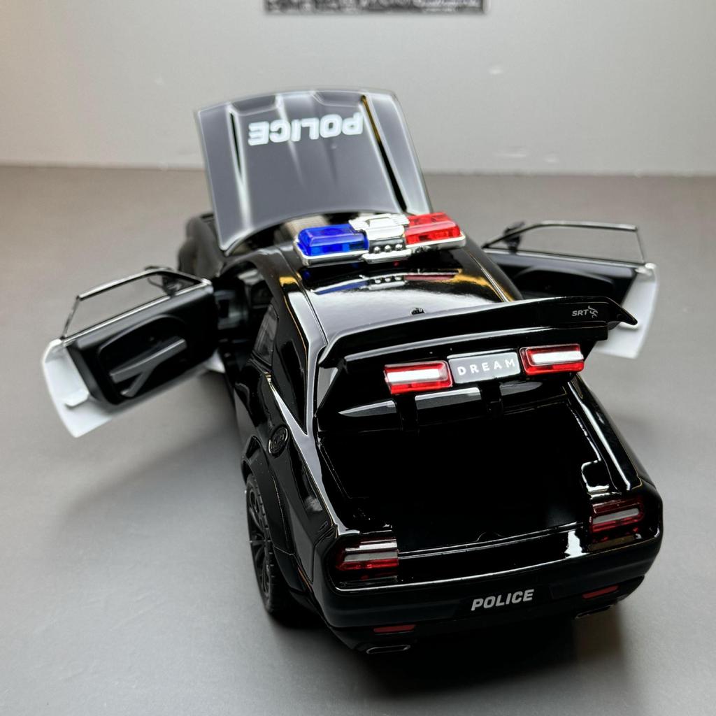 1/22 Dodge Challenger Redeye Hellcat Poliție Aliaj Mașină Sport Model Diecast Sunet & Lumină Jucărie Colecționează Exponat Ornament Cadouri