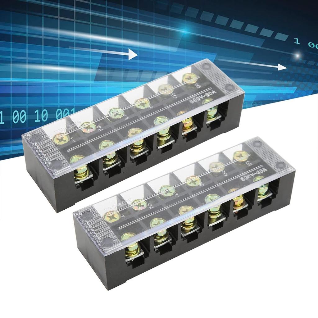 Terminal Strip Block 600V 60A High Voltage Electrical Connector Industrial Grade Wiring for Safe and Reliable Connections Heavy Duty High Current
