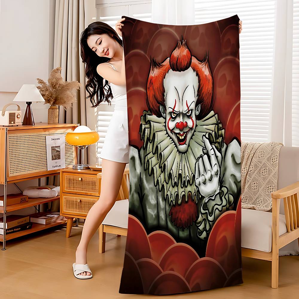 Movie I-It P-Pennywise Microfiber Beach Towel Absorbent Quick Dry Soft Yoga Swimming Resort Mountain Climbing Towel