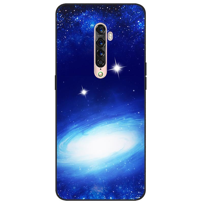 Für OPPO Reno 2 Hülle Weiches TPU-Silikon Cartoon Rückseite Handyhüllen TPU Schwarzer Stoßfänger für Hülle PCKM70, PCKT00, PCKM00, CPH1907