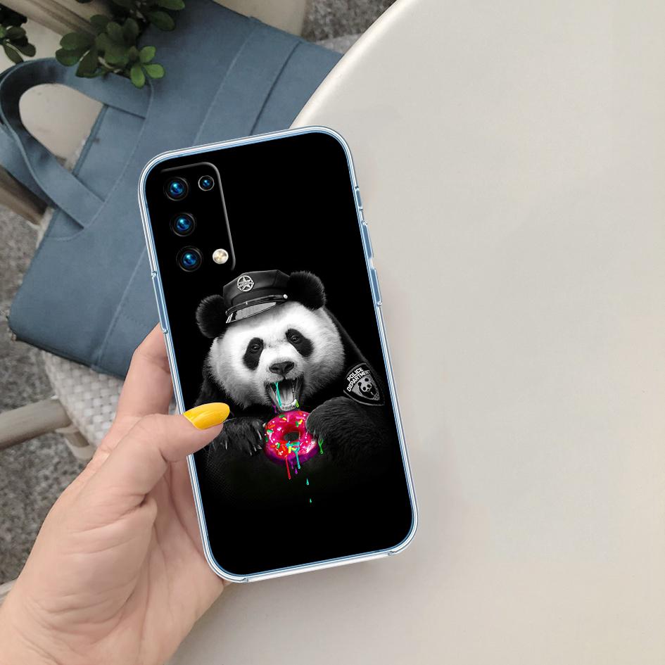 

PP16 Cartoon Panda Soft Shell Transparent Phone Case for Motorola Moto G7 G8 G9 G84 G85 G73 G24 G15 Z2 Play Power Plus Motorola Moto G8