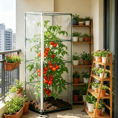 Insect Netting Plant Cover for Square Tomato Cage Garden Bird Netting with Zipper And Drawstring Mesh Netting Protects Vegetables