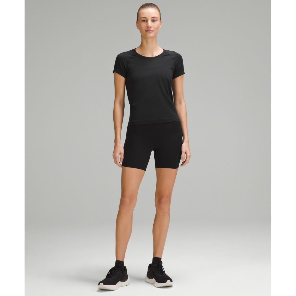 Lululemon Fast And Free High Rise Short 6   Pockets Black