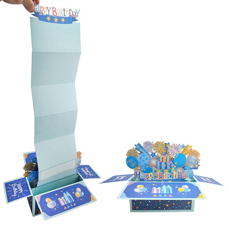 Felicitare de Ziua de Naștere DIY Handmade Felicitare 3D Cutie de Tragere pentru Bani Culori Vibrante Cadou Surpriză Unic de Ziua de Naștere Pentru Sărbătoare