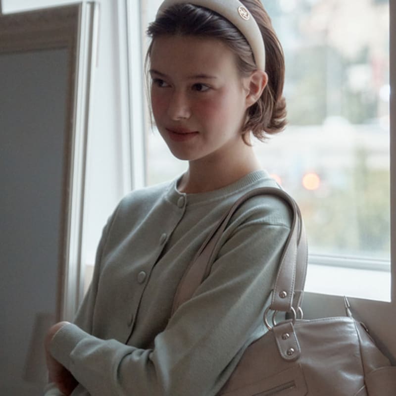 ANOETIC ANC WIDE VOLUME VELVET HAIRBAND_BEIGE