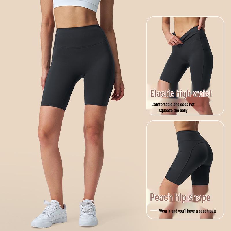 Damskie spodenki rowerowe Peach Lift z kieszenią boczną i kontrolą brzucha