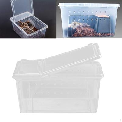 Portable Turtle Tank Transport Container Pet Feeding Box Animal Habitat Cage for