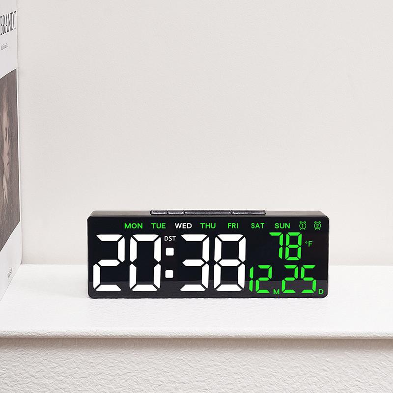 Minimalist Led Desktop Alarm Clock With Temperature Function Usb Output For Living Room Decor