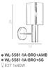 Kinkiet Sardo WL-5581-1A-BRO+AMB Italux