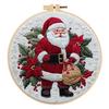 1set Santa Claus Embroidery Tool Kit - DIY Embroidery Materials and Tools Included, Suitable for Beginners, Hand Embroidery Fabric Material Set