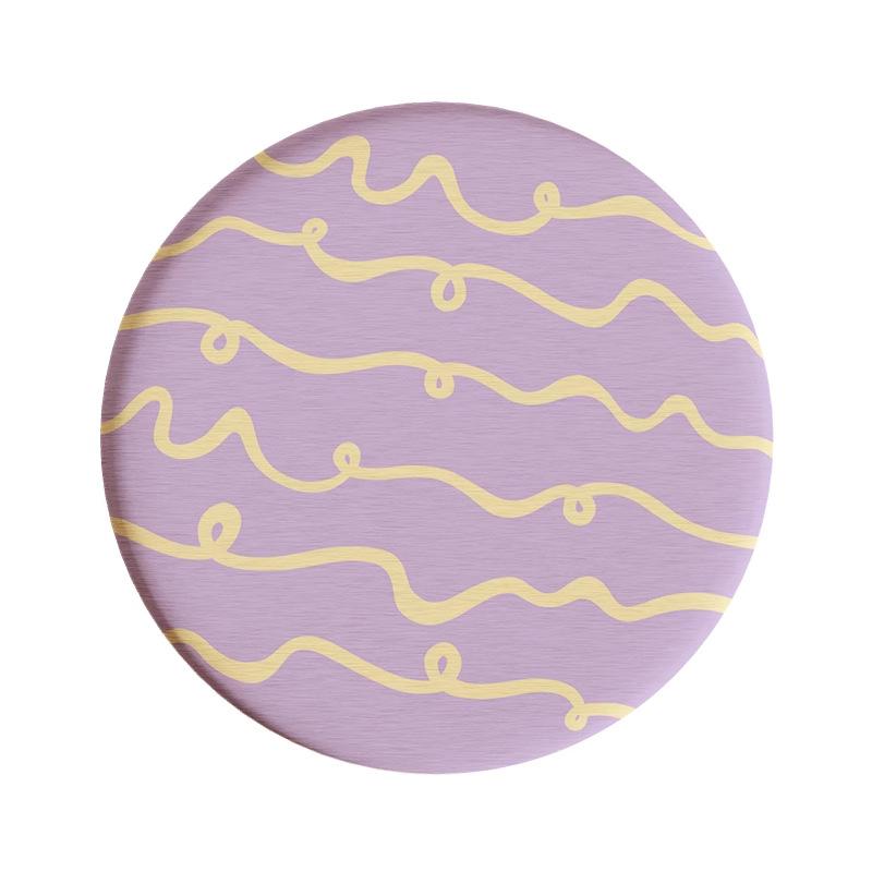 Round Plaid Hard Diatom Mud Coffee Tea Coaster Thermal Insulation Pad Office Non-slip Absorbent Pad