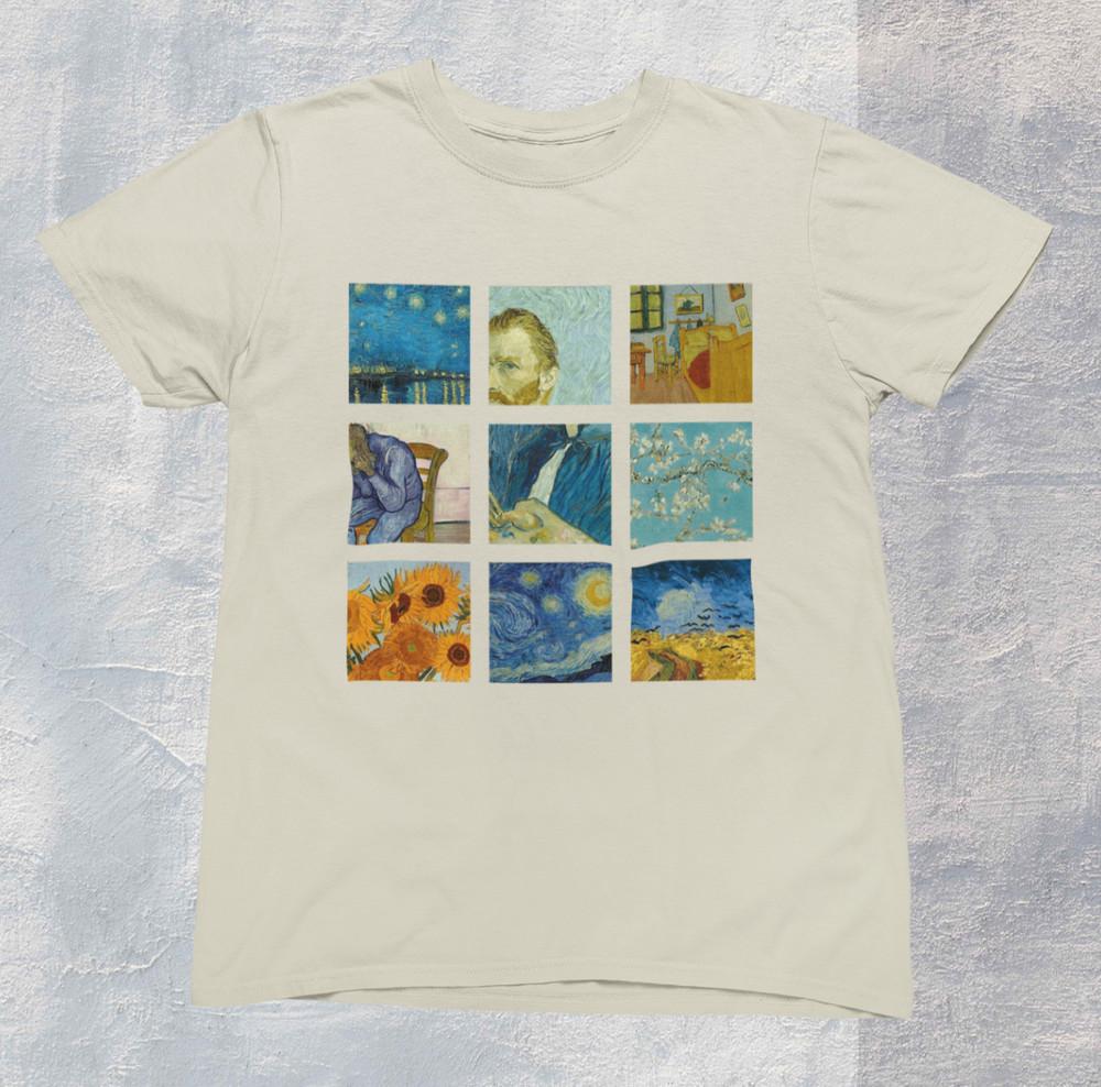 Футболка с коллажем Ван Гога / Унисекс футболка 100% Премиальное качество S