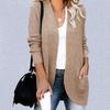 Open Front Cardigan Women Long Sleeve Soft Knit Sweater Casual Loose Pocket Outerwear