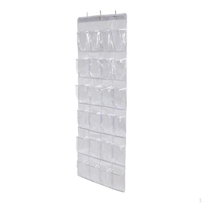 24 Pockets Clear Over The Door Hanging Shoe Organizer