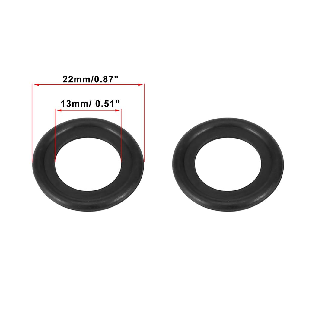 X AUTOHAUX Drain Washer Drain Gasket Fits M14 F5TZ-6734-BA Ford Black 25 Pack