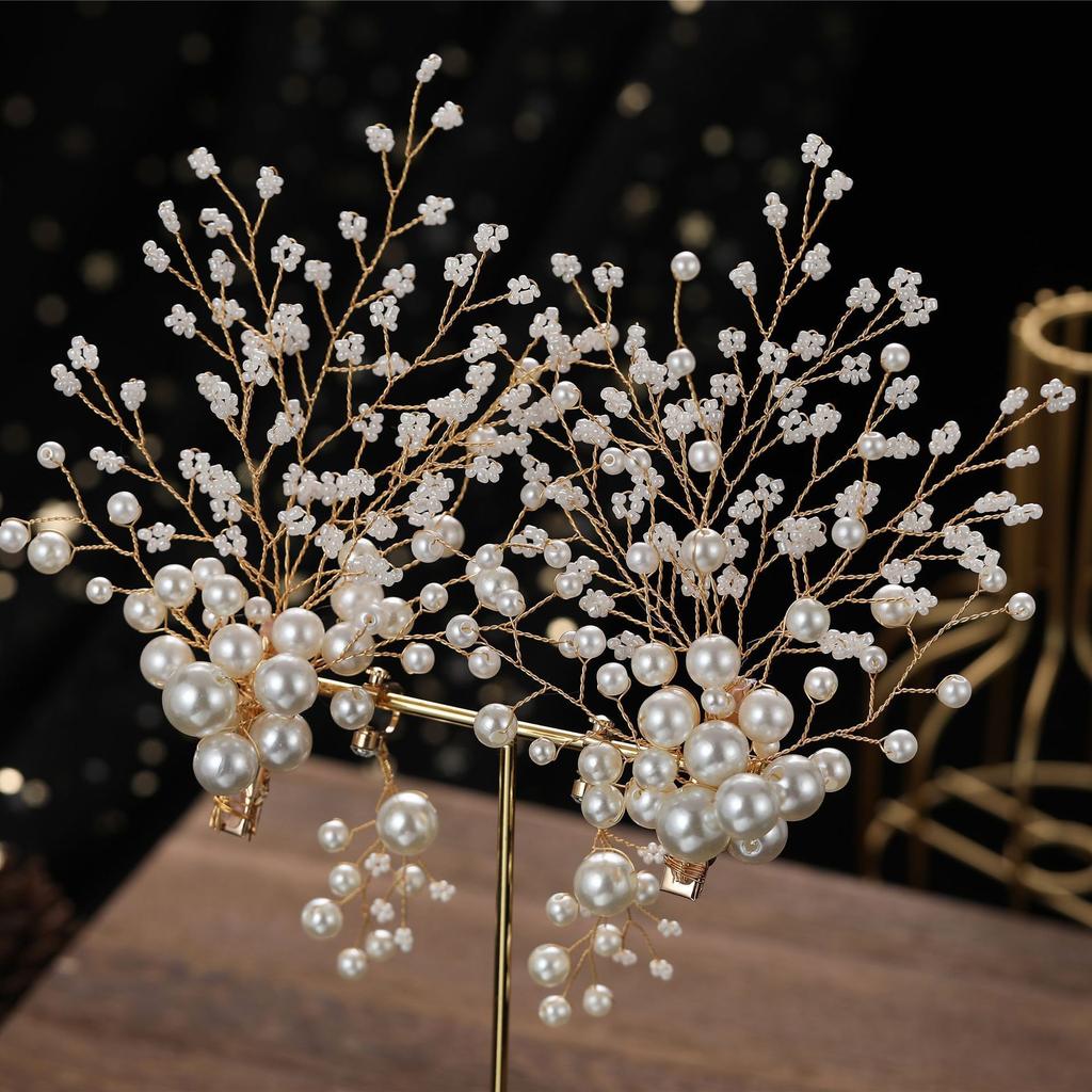 New Pearl Mori Tiara Accessories Super Fairy Hairpin Set Simple Atmospheric Pearl Pin Hair Accessories