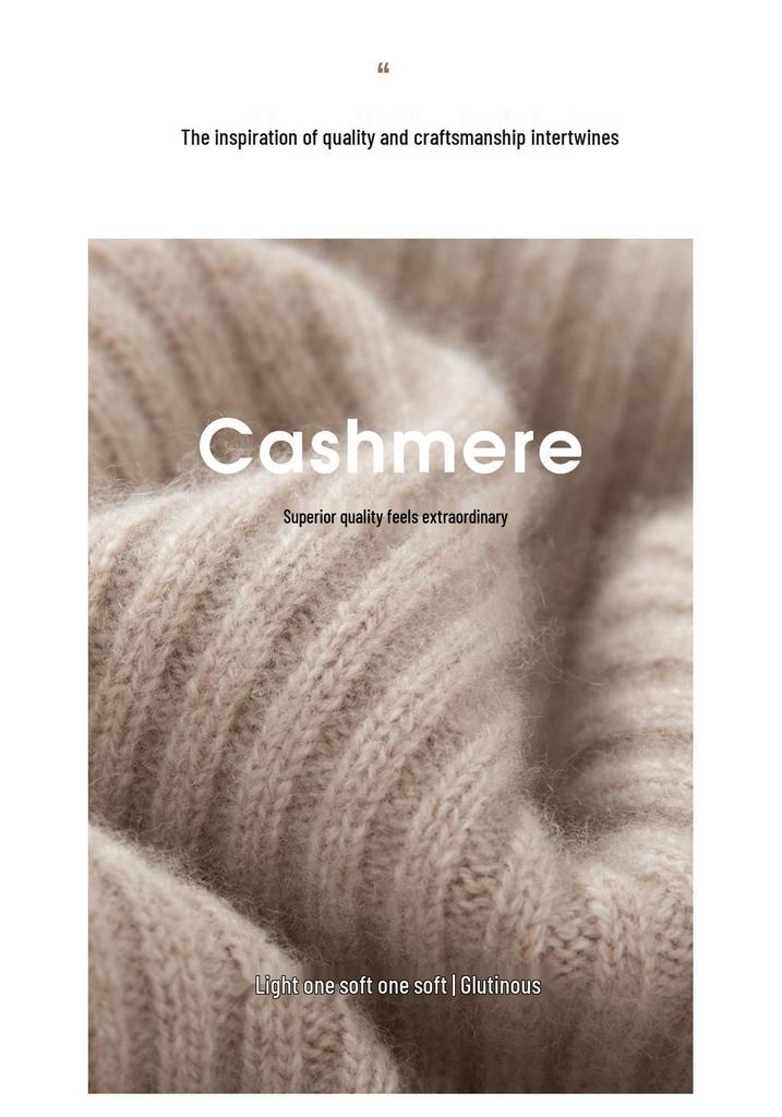 Women's Slim Fit Lapel Cashmere Cardigan - Autumn/Winter 2026 Striped Single-Breasted Elegant Base Layer