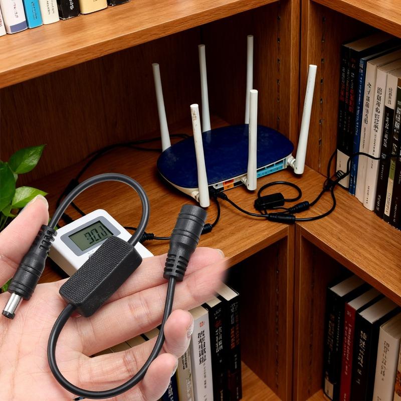 Router Reboot Cable WiFi Auto Restarter Timing 24H Power-Off Reset Controller Optical Modem Reboot Cable WiFi Rebooting Device
