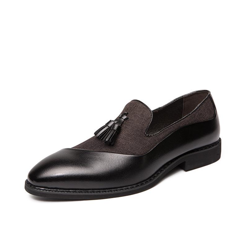 Men s Summer Tassel Leather Loafers - Fashionable, Breathable, Casual Driving Moccasins 48 чёрный