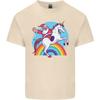 Santa Claus On a Unicorn Christmas Xmas Mens Light Cotton T-Shirt Unisex T-Shirt