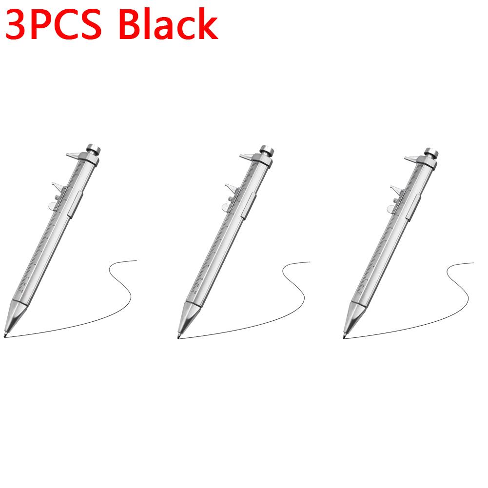 1/2/3/4PCS Multifunction Gel Ink Caliper Pen Vernier Caliper Roller Ball-Point 1.0mm Plastic Student Stationery Measuring Tools