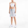 Puma French Terry Logo Elastic Waistband Mini Skirt Women Bottoms Silver 598617-02