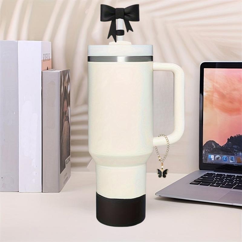 Stanley Cup Zubehörset, Niedliche Schleifen-Strohhalm-Aufsätze für Stanley Cup 30/40oz Becher, Schmetterlingskette, Stanley Cup Schutzhülle