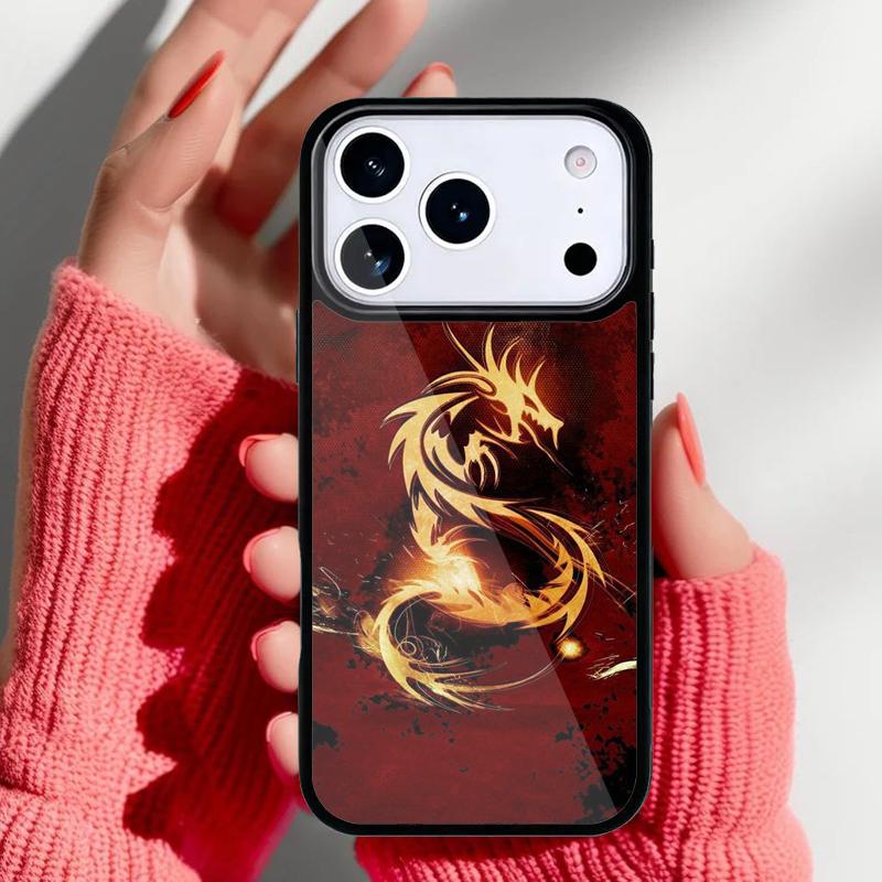 yellow Dragon Phone Case for iPhone 17 Air 16e 15 14 13 Pro Max Back Cover for 12 11 Pro Coque