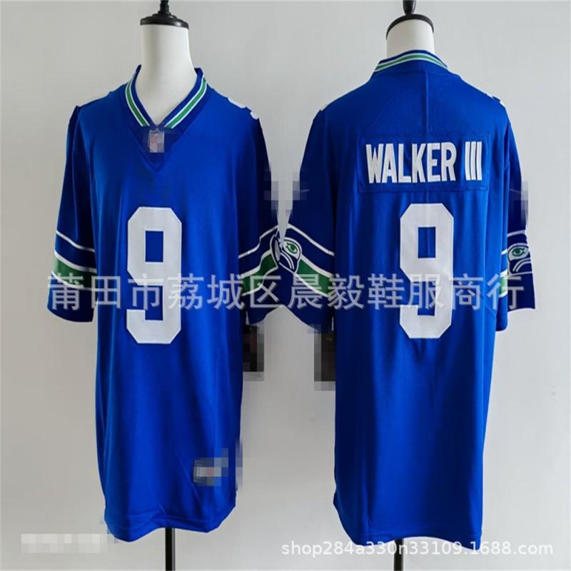 Seattle Seahawks Vintage Football Jersey Mens Embroidered NFL Style Team Apparel Sports Fan Wear Running Cycling