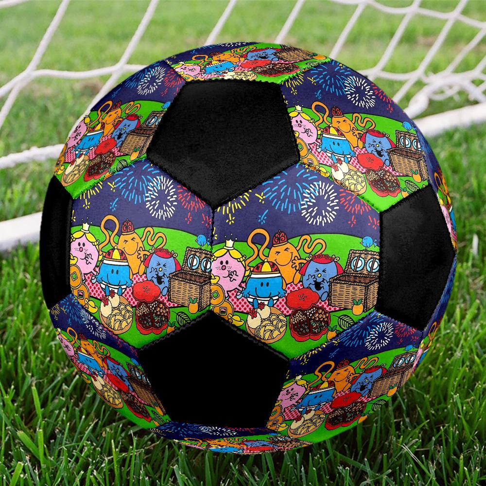 Mr. Men and Little Miss Soccer Ball Colorful All Ages Machine Stitched PVC Competition Ready Durable High-Bounce.SIZE5