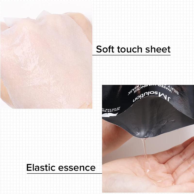 JM Solution Masque Cocon Soyeux Lumineux à l'Eau Noir 10 Pièces