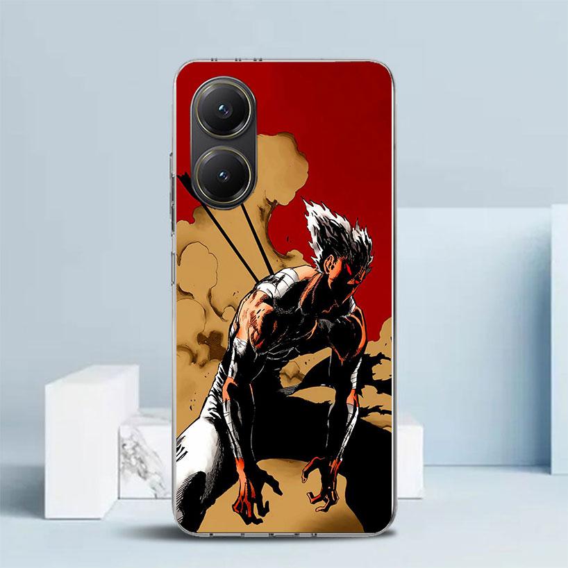 

One P-Punch-Man Garou Phone Case For Xiaomi Poco F7 Ultra X5 X6 X7 Pro M7 Redmi 15C 15 13C 13 12C 12 10C 10 10A 9 9C 9A 9T Cover Xiaomi Poco X7