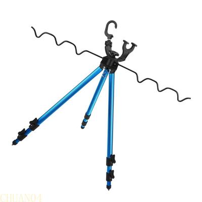 A1A2 Height Adjustable Folding Fishing Rod Tripod Bracket Universal Fishing Rod Rest Tripod Stand Fishing Accessory Portable