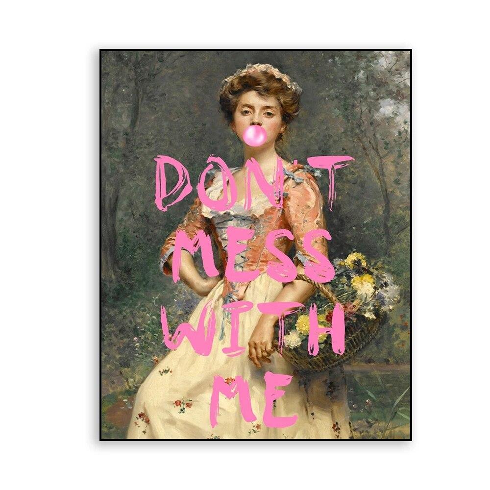 

Ретро Забавный измененный художественный постер, винтажный портретный принт, розовый цитата, холст, картина в стиле рококо, барокко, постер, галерея, домашний Настенный декор 21cm×30cm NoFrame