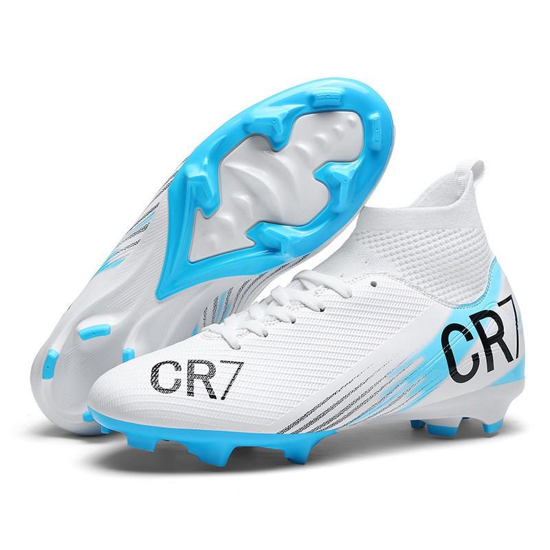 High-Cut Football Cleats Men Women Training On Artificial Turf Lightweight TPR Sole Soccer Shoes