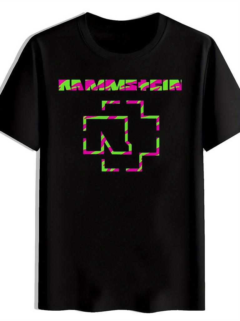 Retro Rock Band Graphic T-shirt - "KORN" Pink & Green Neon Design