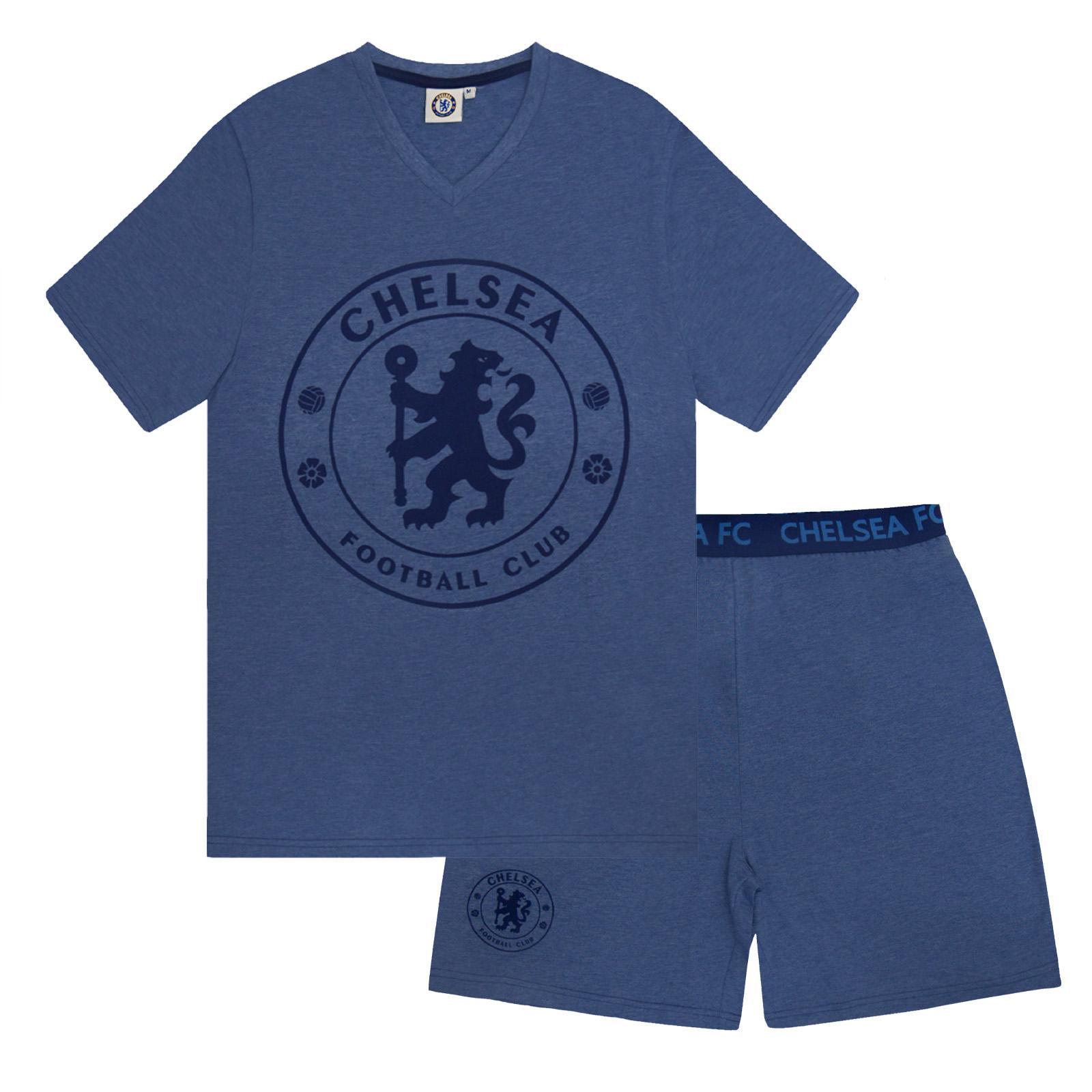 Chelsea FC Mens Short Pyjama Set S bleu