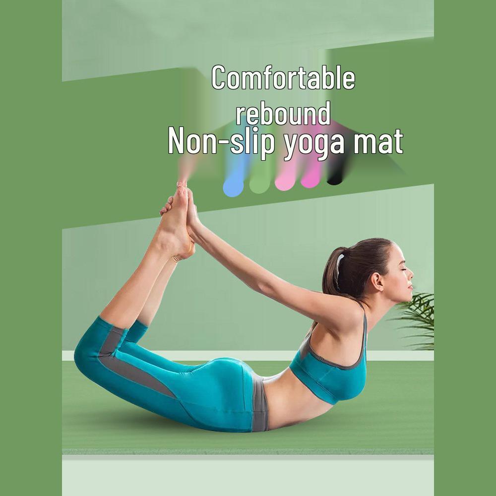 Non-Slip Thick Yoga Mat for Beginners - Indoor Fitness & Exercise Aid
