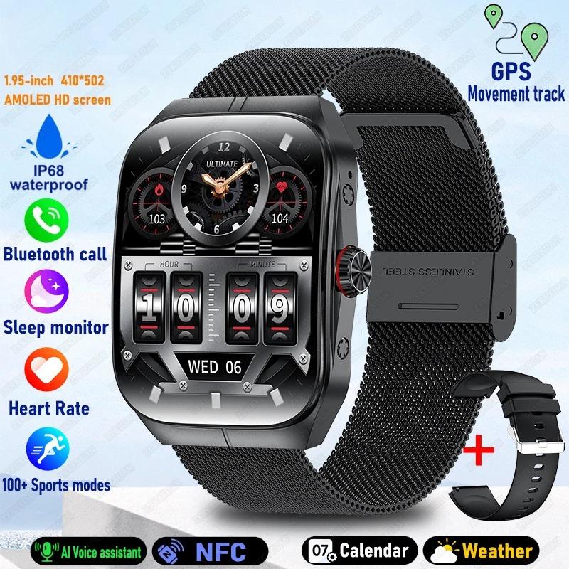 New HD   screen ForWatch 4 Pro Sports Smart Watches Men GPS Track Waterproof Bluetooth Call NFC Smart Watch