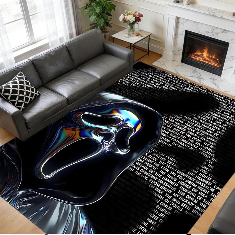 Crystal Velvet Rug Soft Non Slip Indoor Floor Mat Home DecorScream Ghostface