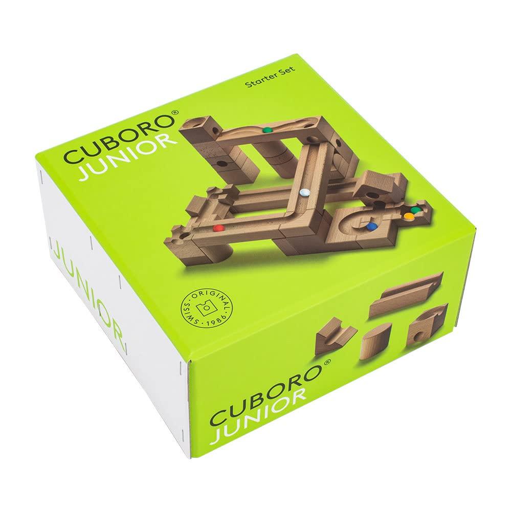 Cuboro Junior Starter Set Ball Path and Ball Tower Wooden Building Cuboro 40-Cube (201) - - Kids' Blocks, Cuboro, Cuboro, Cuboro, Start/JUNIOR [Used]