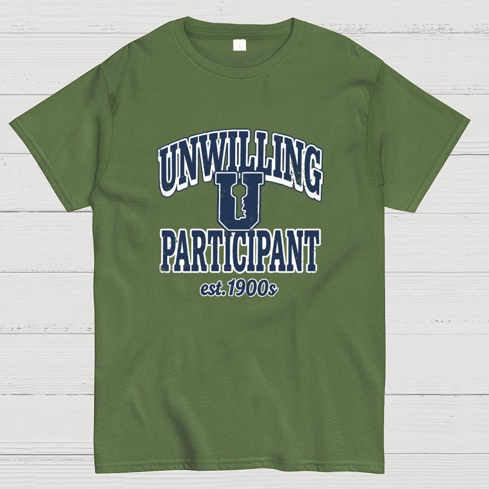 Unwilling Participant Cotton Summer Casual Cool Loose T-Shirt