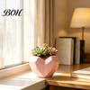Fun Shaped Flower Pot Geometric Heart Shape Flowerpot, Decorative for Indoor Charming Plant Container Outdoor, Creative Love Planter Home Garden