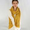 Yousheng Women Scarf Shawl Solid Color Soft Warm Pleated Scarf UV Protection Casual Cotton Linen Shawl Fashion Accessory